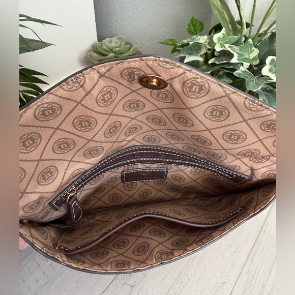 Nanette Lepore VL Natural Straw Wristlet w/Matching  VL Chocolate Brown Wallet - Picture 7 of 12